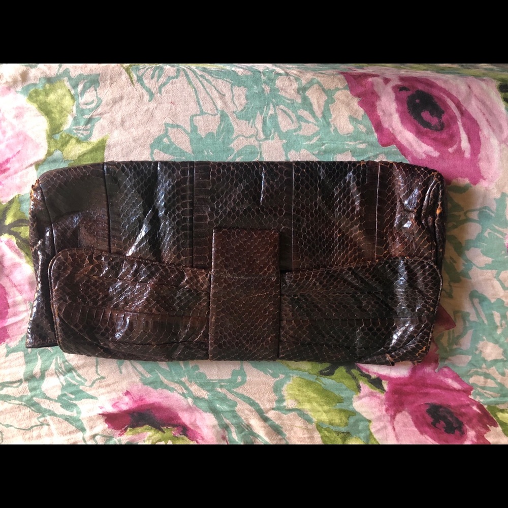 Vintage Snake Skin Clutch
